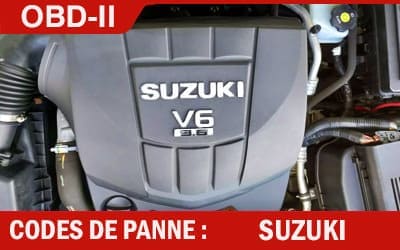 Codes de diagnostique OBD2 de Suzuki Moteur Suzuki V6 codes de panne