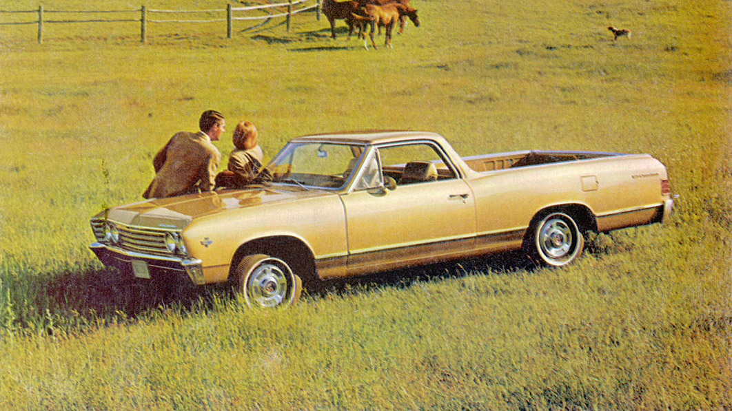 Chevrolet El Camino de couleur jaune