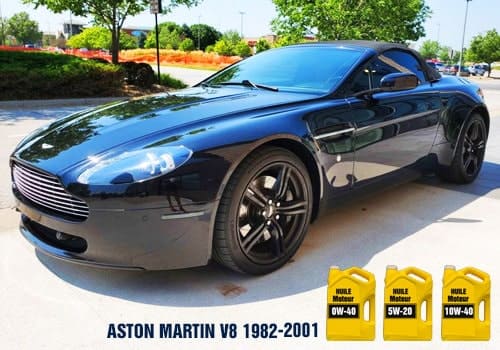 Aston Martin noir V8 hUILE