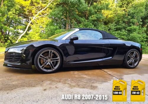 Les huiles pour Audi R8 de 2007 à 2015 Automobile Audi R8 Huile 10w-50 5w-40