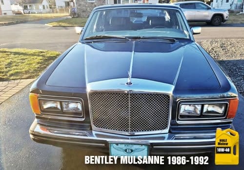 Les huiles pour Bentley Mulsanne 1986 à 1992 Bentley Mulsanne huile 10w-40