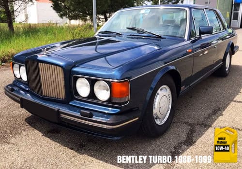 Les huiles pour Bentley Turbo 1986 à 1999 Bentley Turbo huile 10w-40