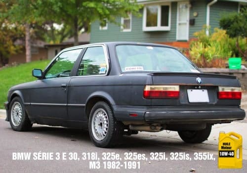 Huile pour BMW SÉRIE 3 1982-1991 Véhicule BMW série 3 huile 10w40