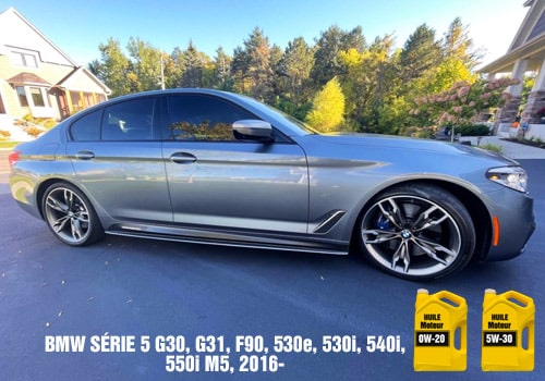 Huile pour BMW série 5 2016 et après BMW série 5 gris huile 0w-20 5w-30
