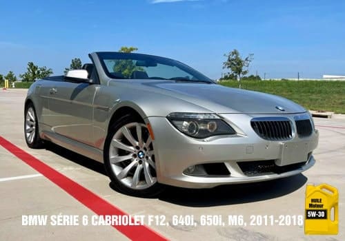 Huile pour BMW série 6 2011-2018 Automobile BMW SÉRIE 6 huile 5w-30