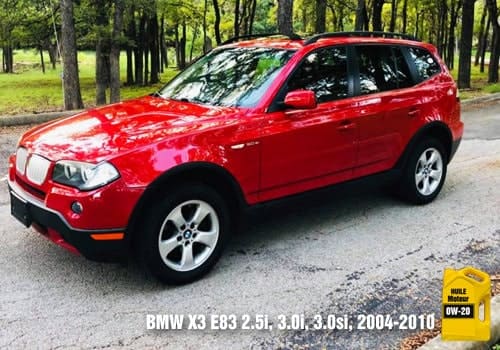 Huile pour BMW X3 2004 À 2010 BMW X3 Rouge huile 0w-20