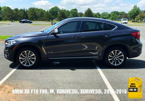 Huile pour BMW X6 2014 à 2019 BMW X6 gris Huile Moteur 5w-30