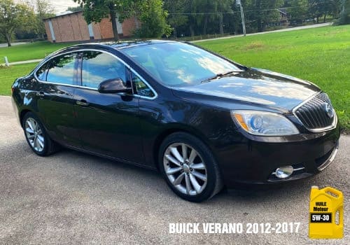 Buick Verano noir 5w-30
