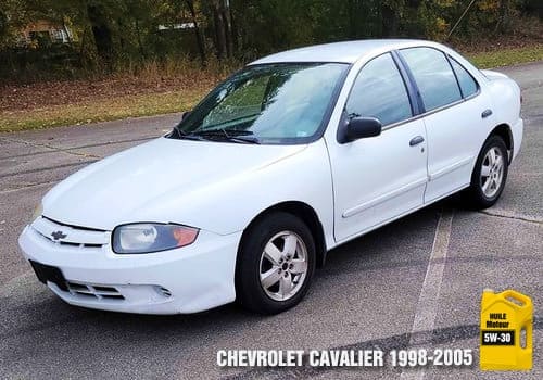 Chevrolet Cavalier huile moteur 5w-30