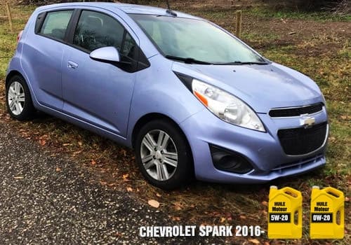 Chevrolet Spark huile 5w-20 0w-20