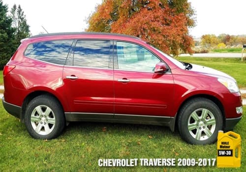 Automobile Chevrolet Traversse huile 5w30