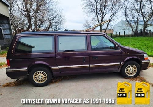 Chrysler Grand Voyager huile 5w-20 5w-30