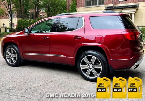 GMC Acadia Huile moteur 