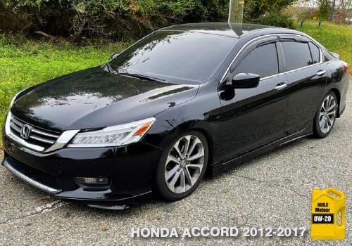 Voiture Honda Accord huile moteur 0w-20