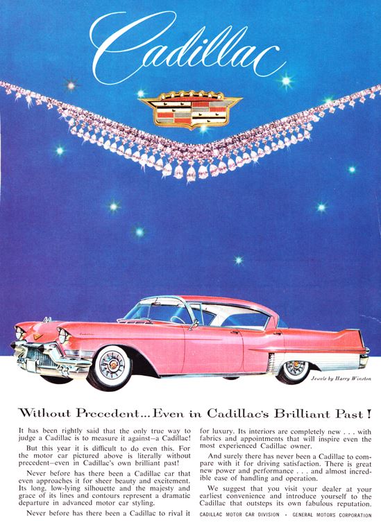 Automobile antique Cadillac rose